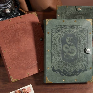 Wholesale Customizable Logo Notebook Holiday Viper Relievo Planners Imitation Leather Cover Journal