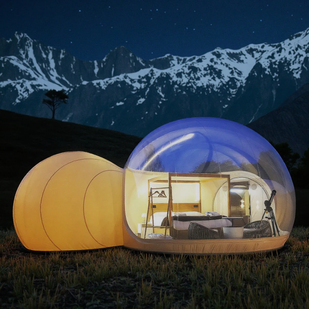 Inflatable Bubble Tent Transparent Igloo Dome Tent PVC Globe Clear Inflatable Bubble House for Outdoor Camping Wedding Party