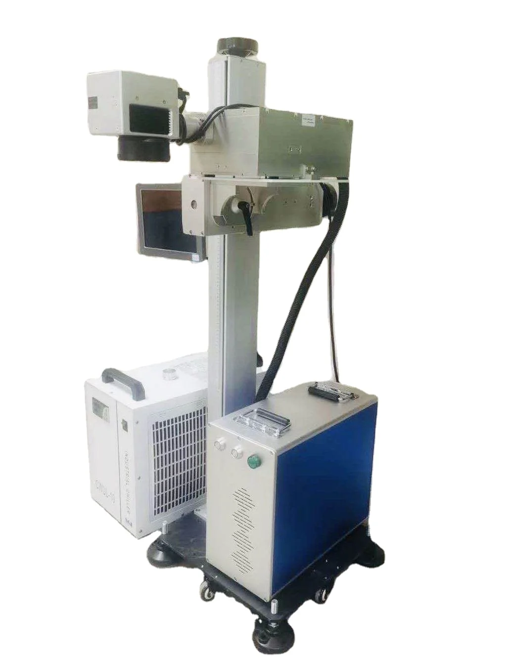 Black HDPE PE PVC Pipe Cable Laser Printer 30w Fiber Flying Laser Marking Machine