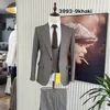 Khaki-3 pezzi/set-Giacca + gilet + pantaloni