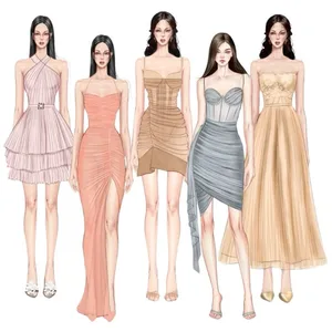 New Arrival Summer Mesh Panel Backless Slim Fit Women Casual Spaghetti Maxi Dresses