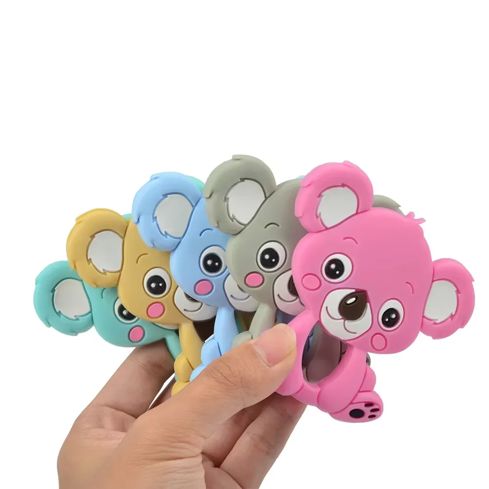 BPA-Free Food Grade Silicone Teether Soft Baby Sensory Toy in Turtle Shape for Teething