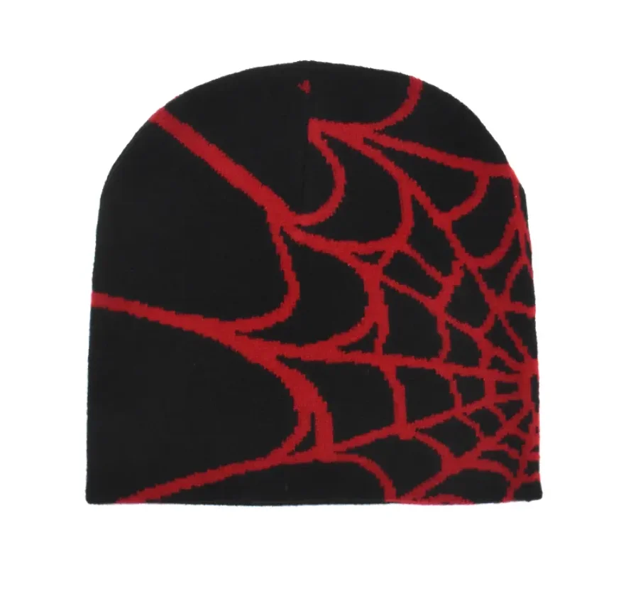 Wholesale Gothic Spider Pattern Wool Knitted Hat Y2K Women Men