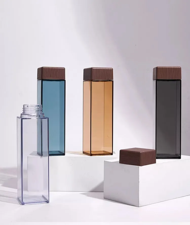 Высококачественная портативная прозрачная пластиковая Спортивная бутылка для воды без бисфенола А с логотипом на