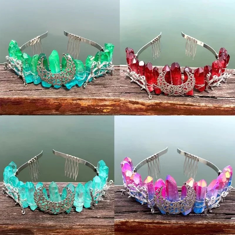 Crystal Crown, Crystal Tiara, Crystal Headband, Quartz popular Headband, Quartz Tiara, Quartz Crown, Princess Crown, Princess Tiara