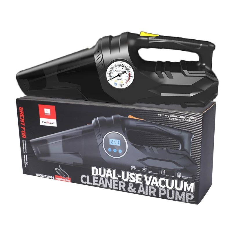 CARSUN 185902 4 в 1 небольшой портативный 150PSI воздушный насос для шин, 12V автомобильный пылесос Многофункциональный aspirateurs