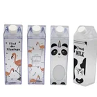500ML Free Clear Plastic Milk Carton Water Bottles rectangle shaped