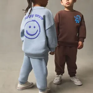 2026 Organic Cotton Baby Tracksuit Fashion Children Kids Clothing Set Casual Cute Baby Boy Winter Clothes Set for 1 to 5 Years