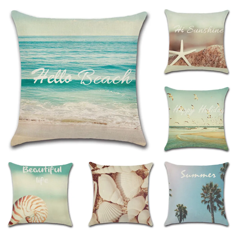 beach decor throw pillows