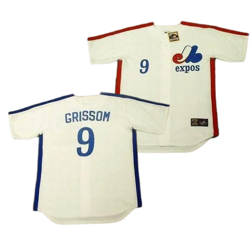 Wholesale Men's Montreal Expos 8 Gary 9 Marquis Grissom 10 Andre Dawson 12  John Boccabella Throwback Baseball Jersey Stitched S-5xl From m.