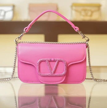 Diamond studded handbag, fashionable chain, women's bag with high aesthetic value, popular single shoulder crossbody small bag