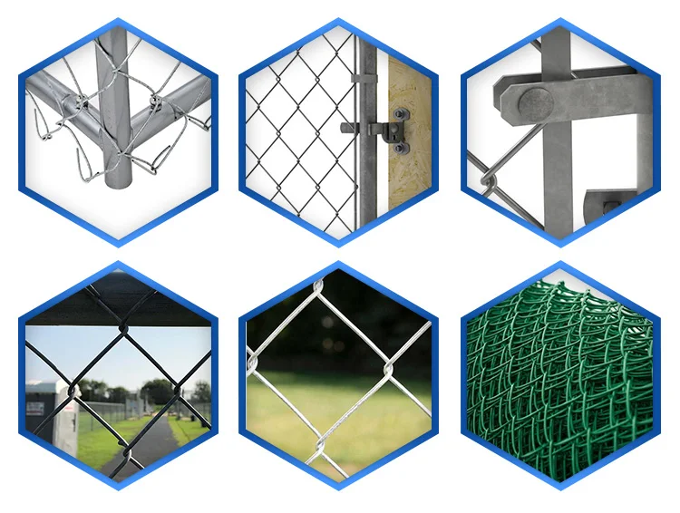 Hot Dipped Galvanized Cyclone Wire Mesh 50x50mm Chain Link Fencing 6ft ...