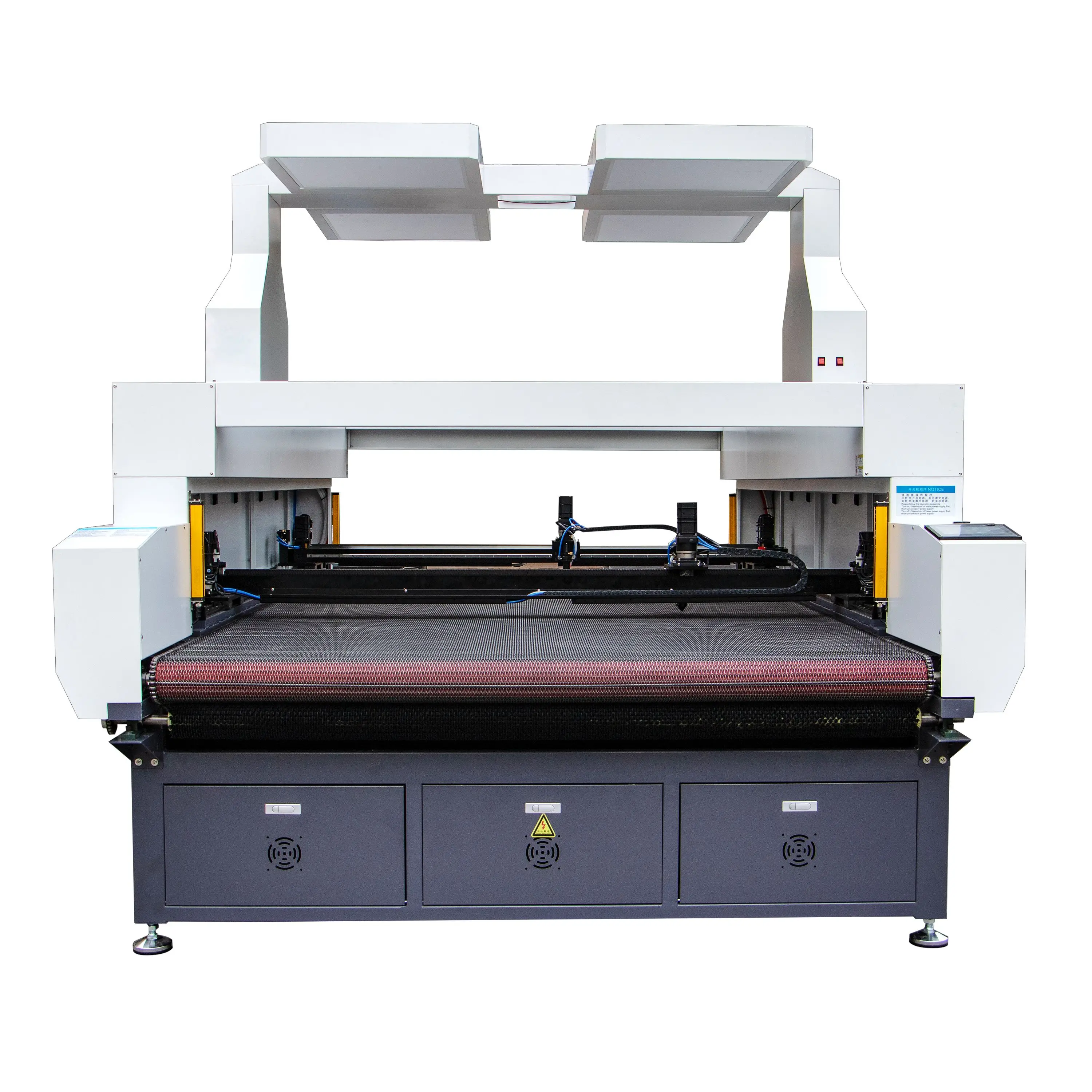 Updated Carbon Dioxide Big Version Fabrics Laser Cutting Machine with 2 Laser Heads