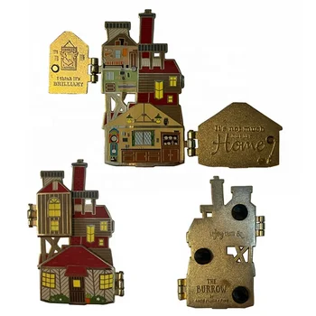 Top Selling Wholesale Design Custom Flip house scenery shells Enamel Pin The telescoping camera  Custom hard Enamel Pins
