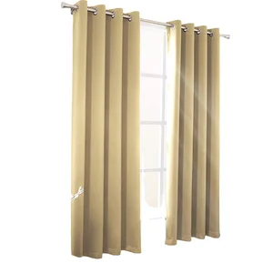 Manufacturer Business Plain Color Blackout Curtain Size Customized Window Curtains Blackout for Living Room