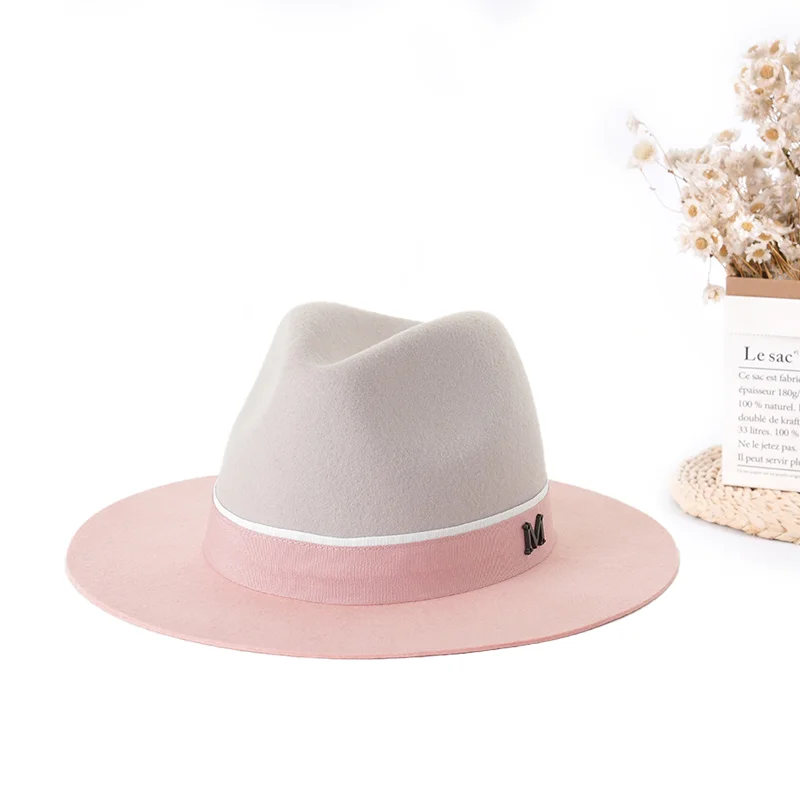 Topi Fedora Pendek Jazz Dua Warna Bahan 