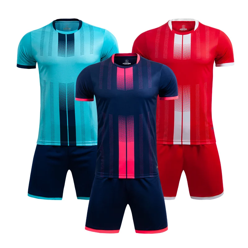 High Quality Custom Logo Sublimated Team Training Kits Shorts Shirt Full Sets Uniforms Football Jerseys Soccer Jersey for Men