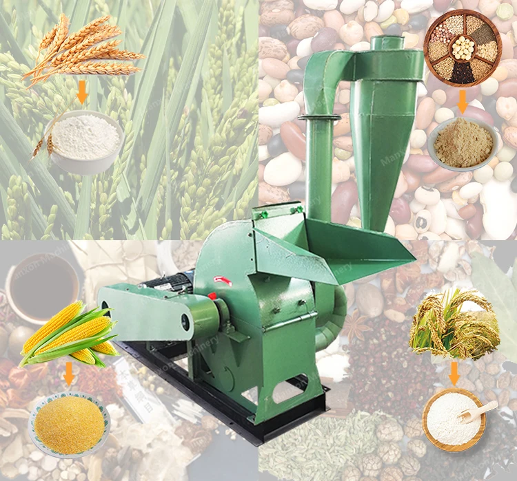Big Farm Using Small Manual Corn Mill Grinder and Grain Corn Crusher