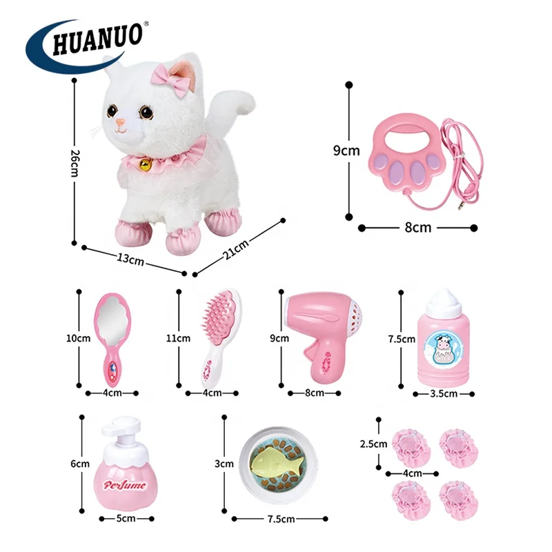 Gato De Peluche Interactivo Con Control Remoto Y Correa Para Pasear – Juguete Electrónico Para Niños 3-7 Años