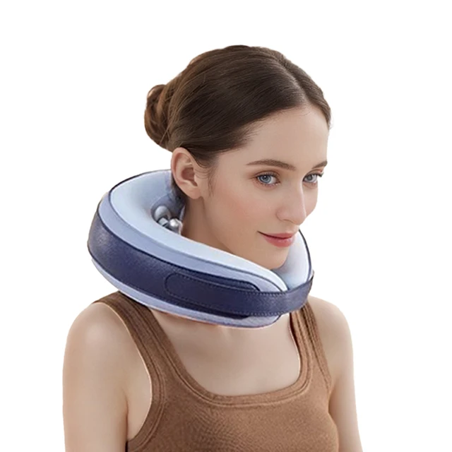 U-Shaped Neck Pillow with Kneading, Vibration, and Heat for Car, Home, and Travel