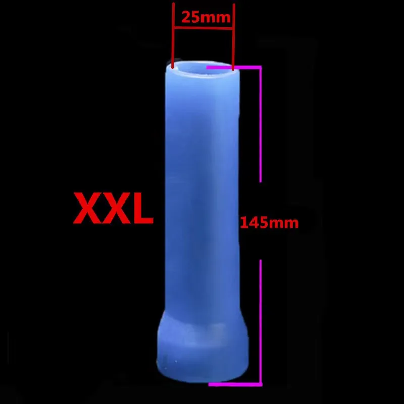 1PC BLUE Silicone Sleeve or Glans Protector Cap pump extender enlargement