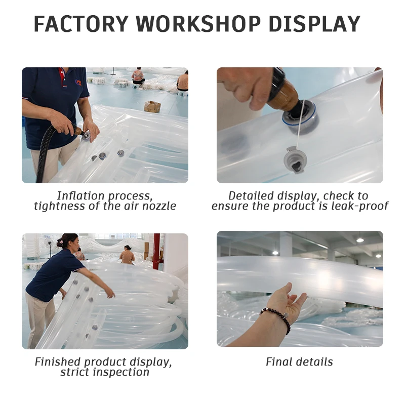 Transparent TPU PVC Inflatable Lay Flat Hose Air Bladder with Cutting Service Customizable Size for Gas Oil Water Applications