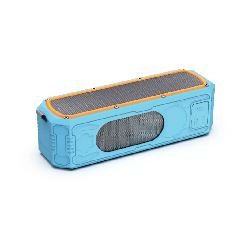 ES-T62 Bluetof Lautsprecher 10W Bass Stereo Buffer Speaker Bass Solar  Charging and LED Flashlight Solar Bluetooh Speaker