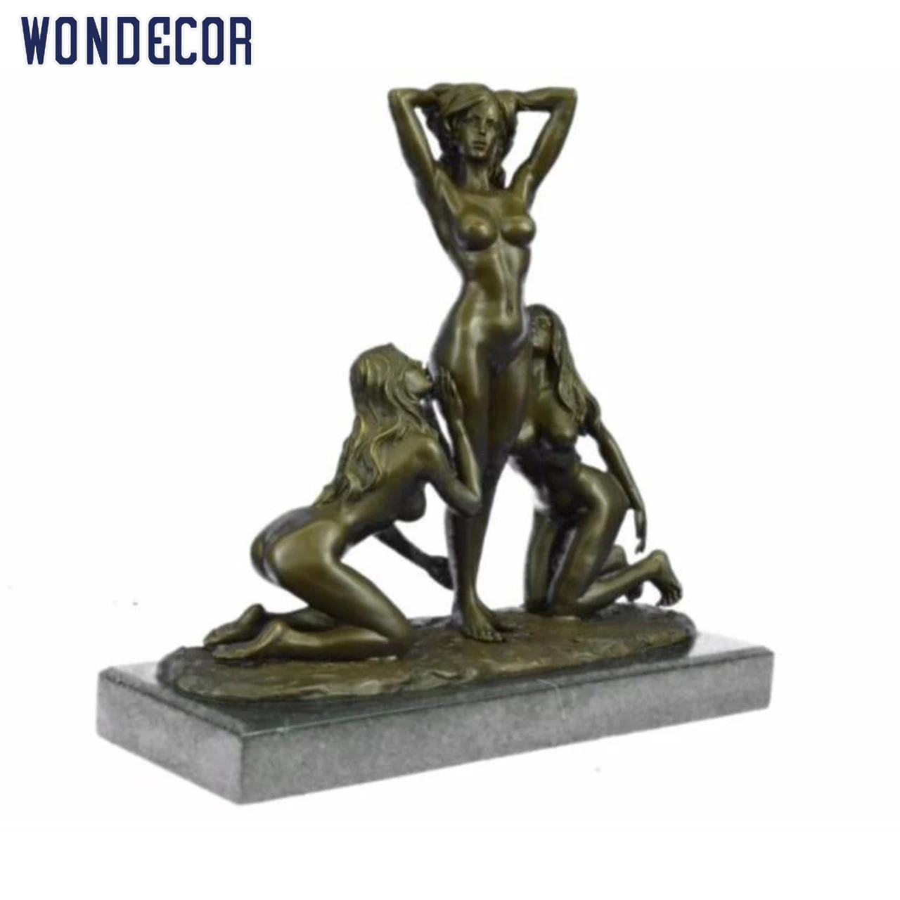 Bronze Naked Frau Statue