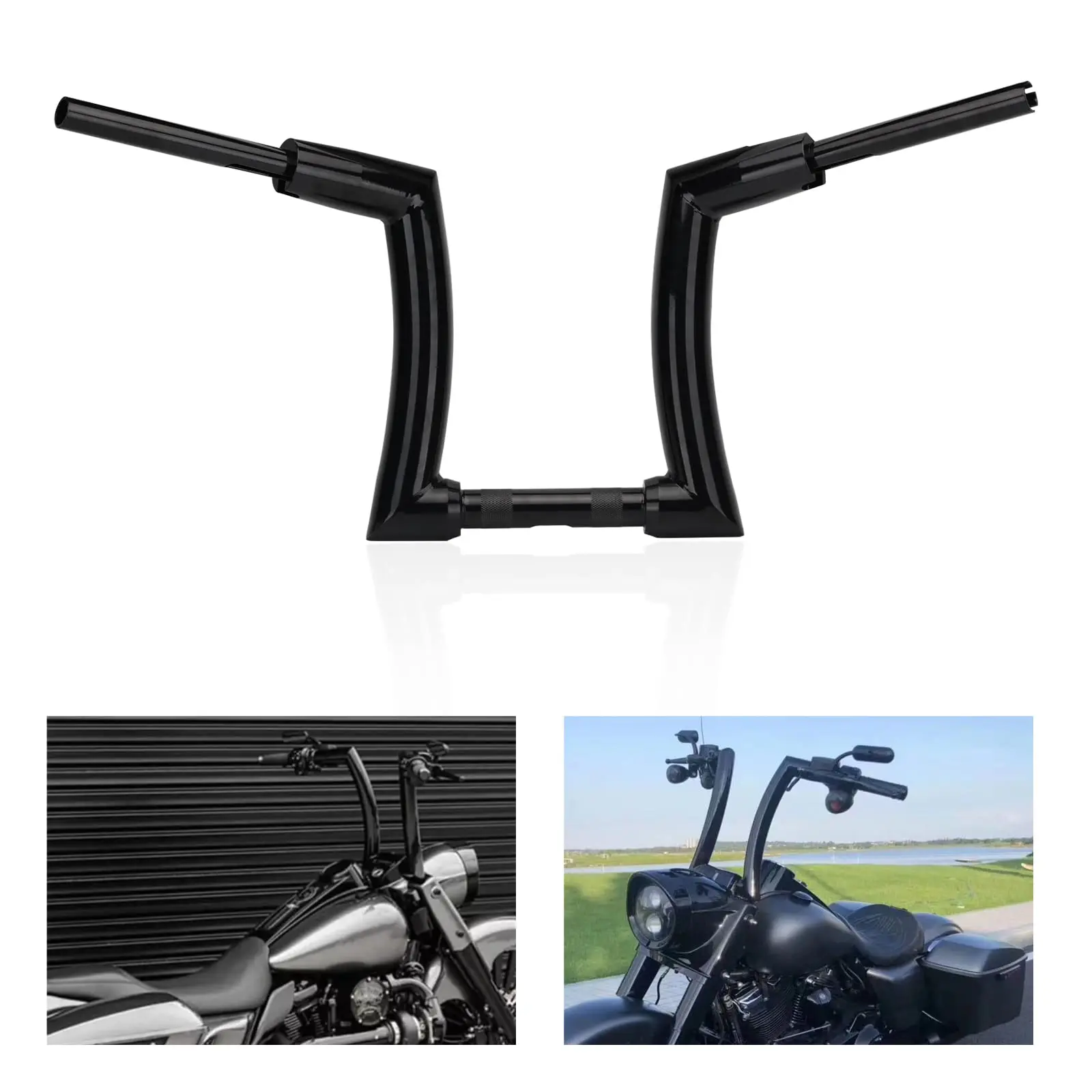 RACEPRO 1" 25mm Custom Universal Motorcycle Bobber Chopper Handlebars Motorbike Ape Hanger Bar Drag T-Bar Motorcycle Handlebars