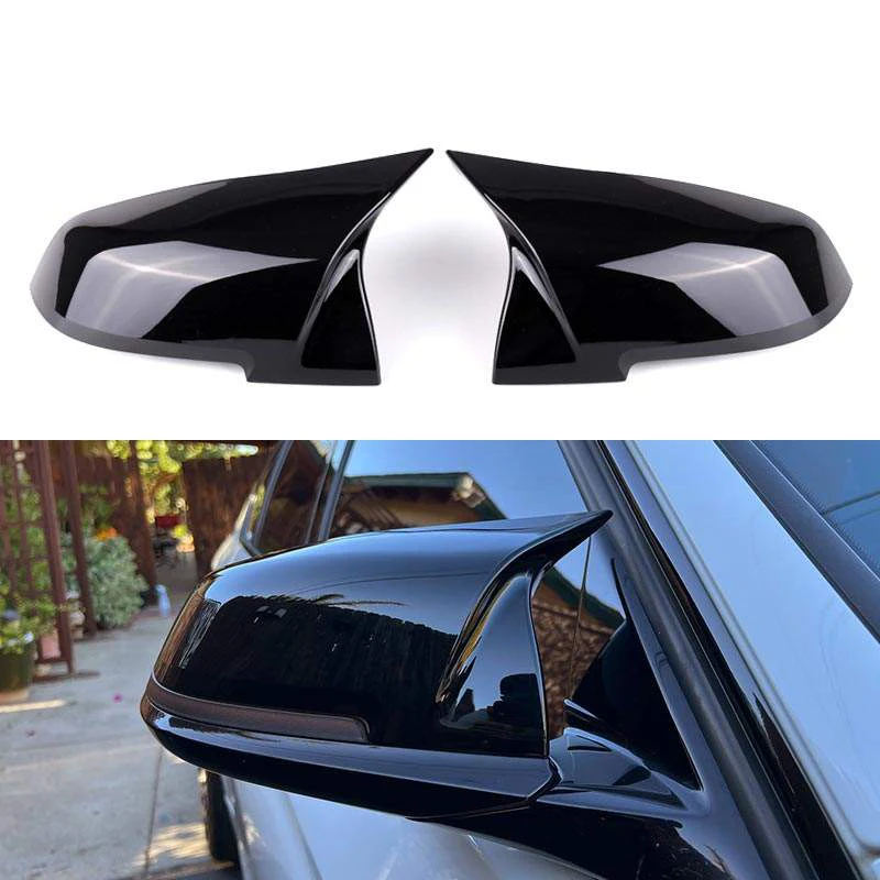 ABS Gloss Black Side View M Look Wing Mirror Housing Covers for BMW 1 2 3 4 Series F20 F22 F30 F32 F36 2012+