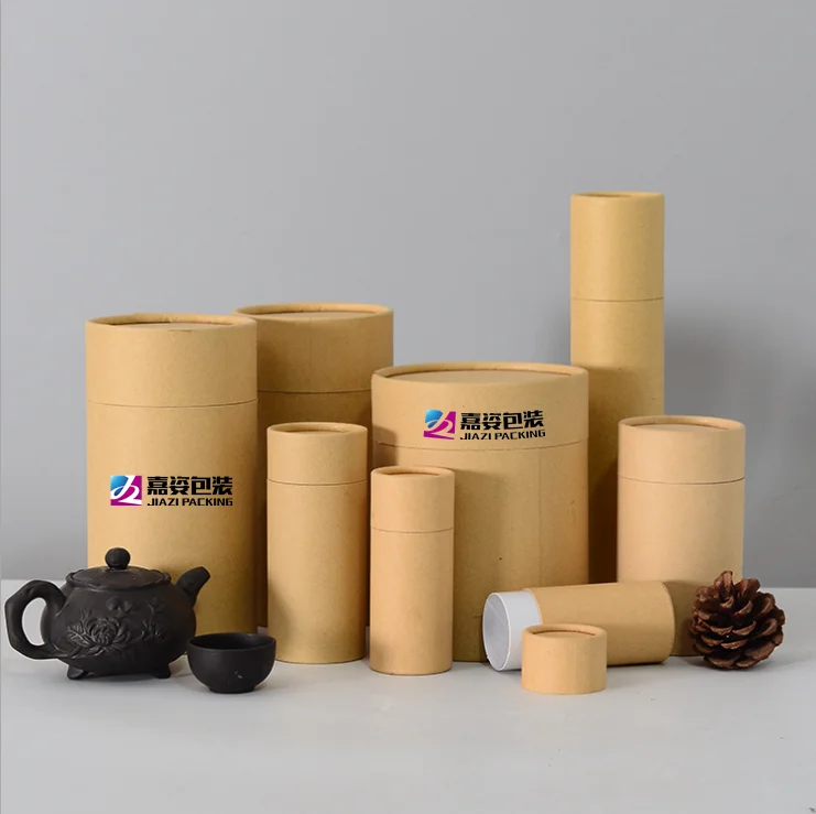 Custom Printed lipstick packaging paper box eco friendly cosmetic containers kraft cardboard paper cans shipping tube boxes 20ml