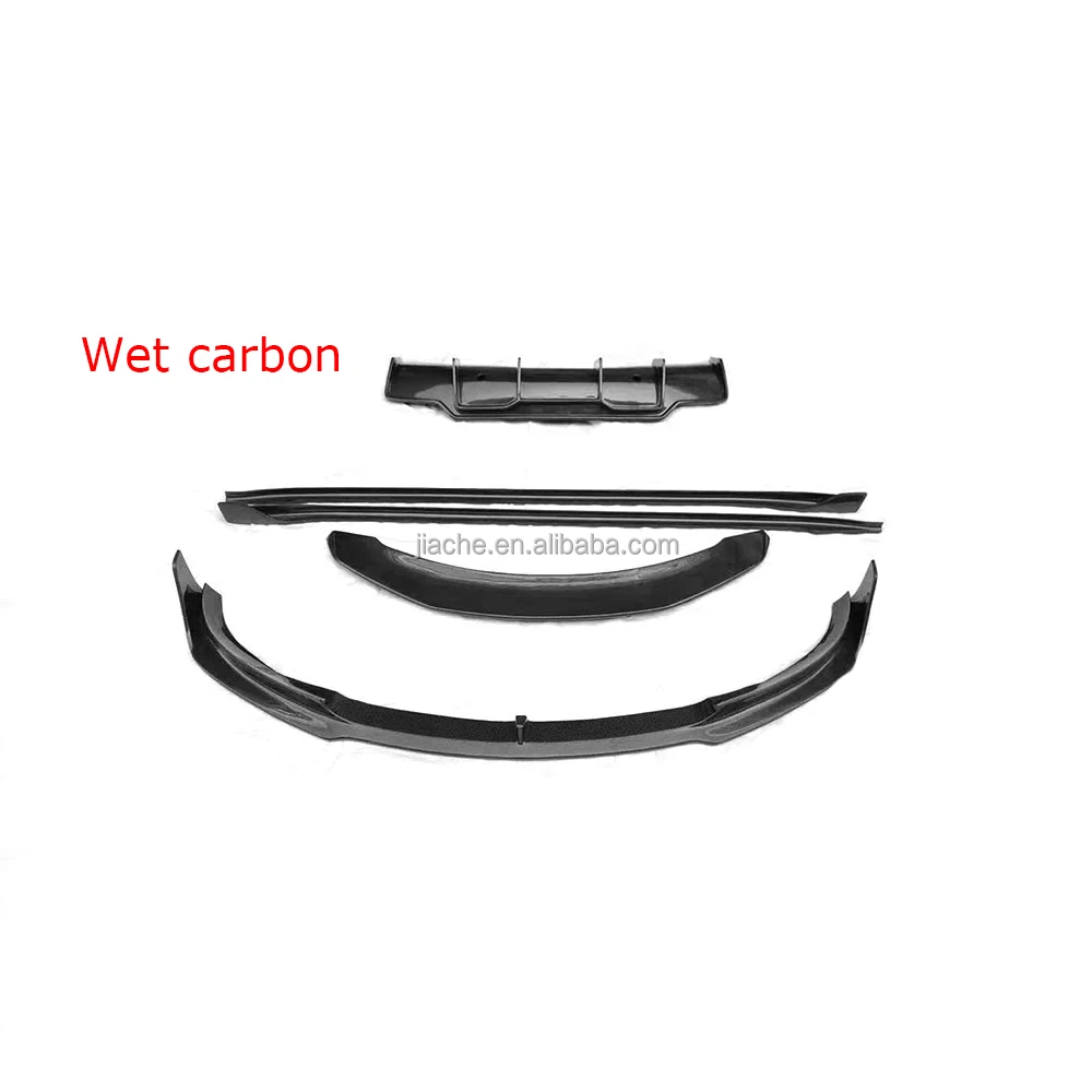 Carbon Fiber Front Lip Rear Diffuser Spoiler Side Skirts Air Vent Trunk ...