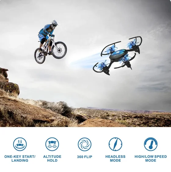 EMAX RC Mini Drone Cyber-Rex Quadcopter Toys for Boys 360 Flip Altitude Children Toys Kids Adults Fpv Drone Professional Drone