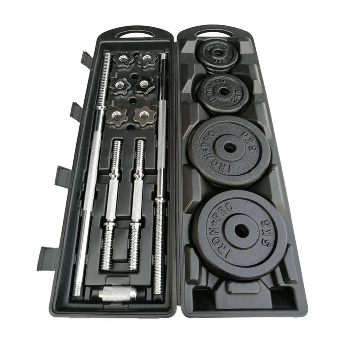 50kg Black Paint Barbell Dumbbell Set With Case Buy Home Gym