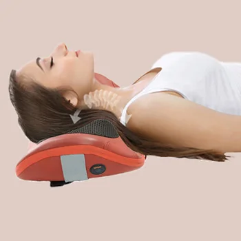 Newest Travel Massage Pillow Shiatsu Massage Thermal Vibration Neck Relaxation for Both Neck and Waist