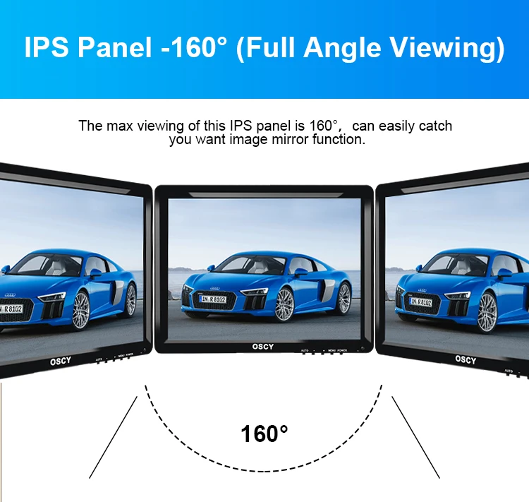 17 Inch TFT LCD Monitor with VGA USB AV TV Input Built-in Speaker for Desktop Industrial Use DC 12V