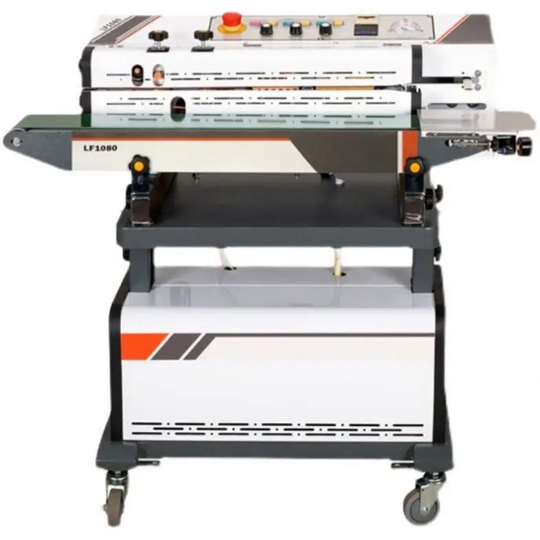 TEBAK  Automatic Continuous Vacuum Sealing Machine with Nitrogen Gas Filling Flush Sealing Machine