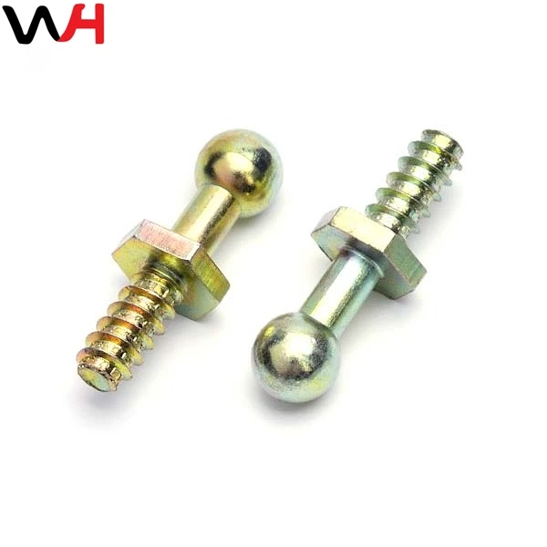 Custom Black Zinc Hex Flange Washer Round Ball Head Bolt CNC Lathe Parts Stainless Steel Ball Studs factory