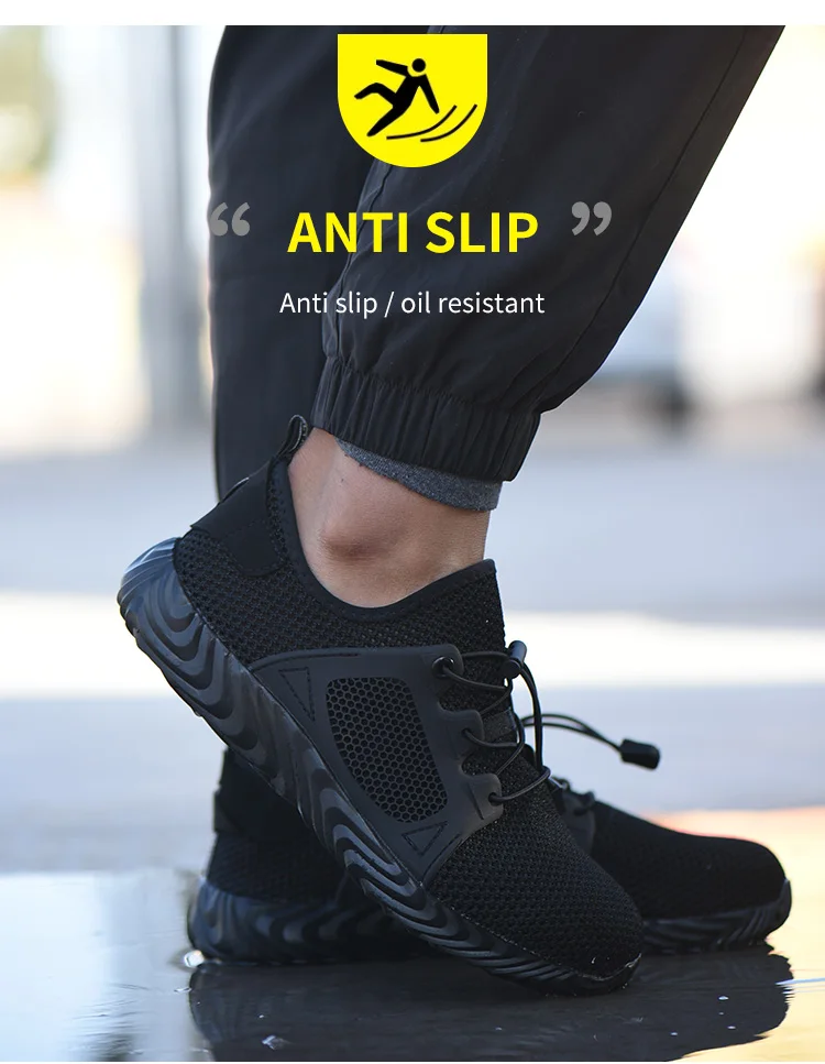 401-Good Quality Summer Sport Engineers Working LightWeight Safety Shoes for Men, Breathable  Breathable Steel Toe Safety Shoes
