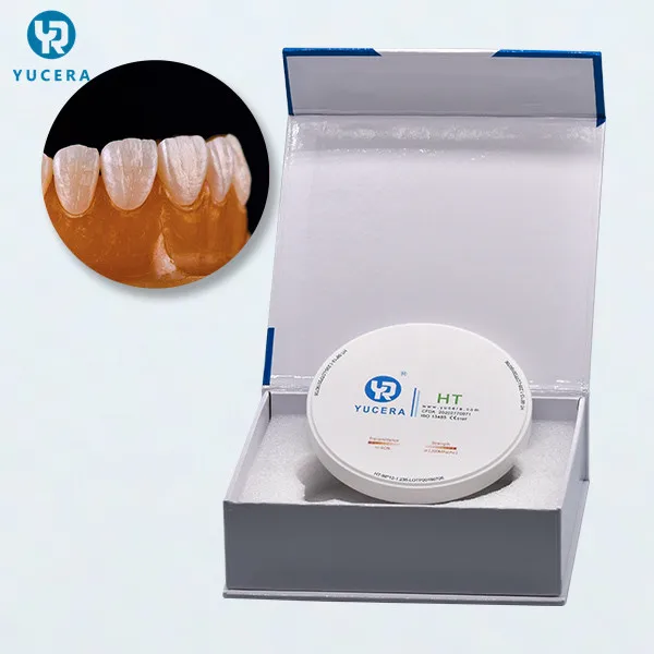 Yucera 1200MPa Bending Strength HT Zirconia Dental Block and White Block Blank for Dental Equipment Laboratory and Tooth Gems