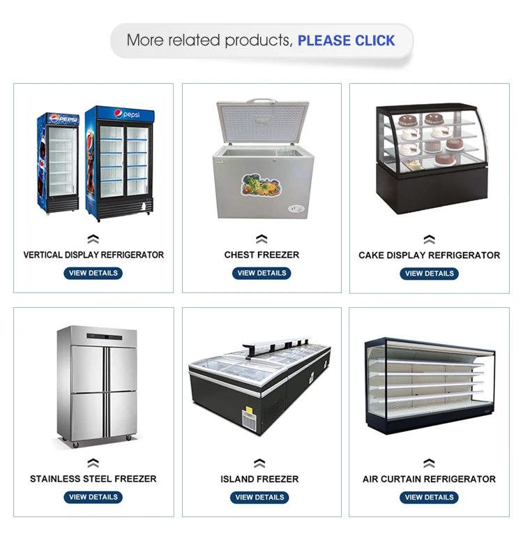 Supermarket Commercial Freezer Refrigerator Display Fridge