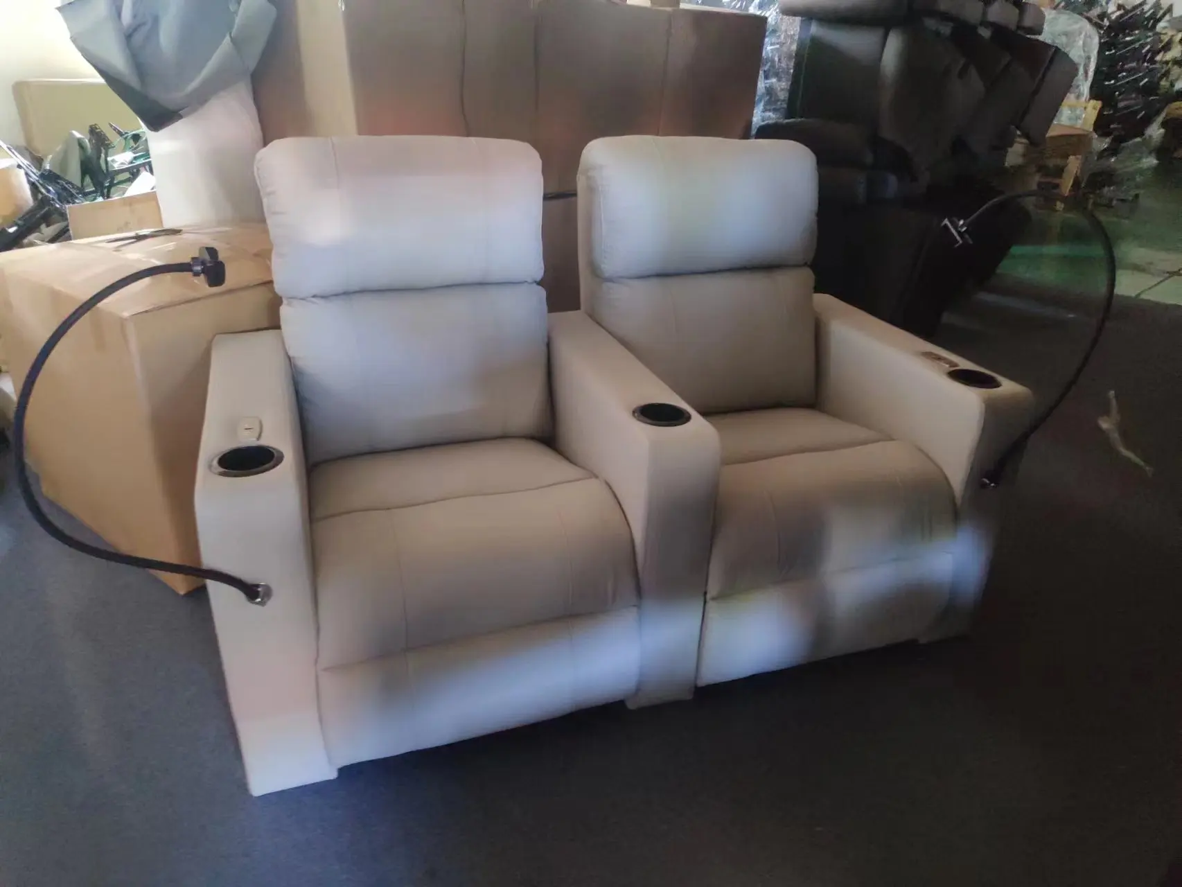 On Stock Comfortable Luxury Modern Furniture Living Room 1 2 3 Seater Functional Recliner Sofa Set supplier