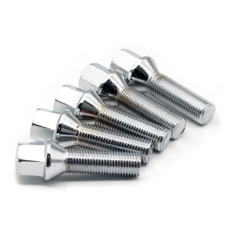 Car Alloy Wheels Nuts Bolts Screws Length 28MM M12X1.5 12x1.25 14x1.5 14x1.25 For VW Golf Benz Audi