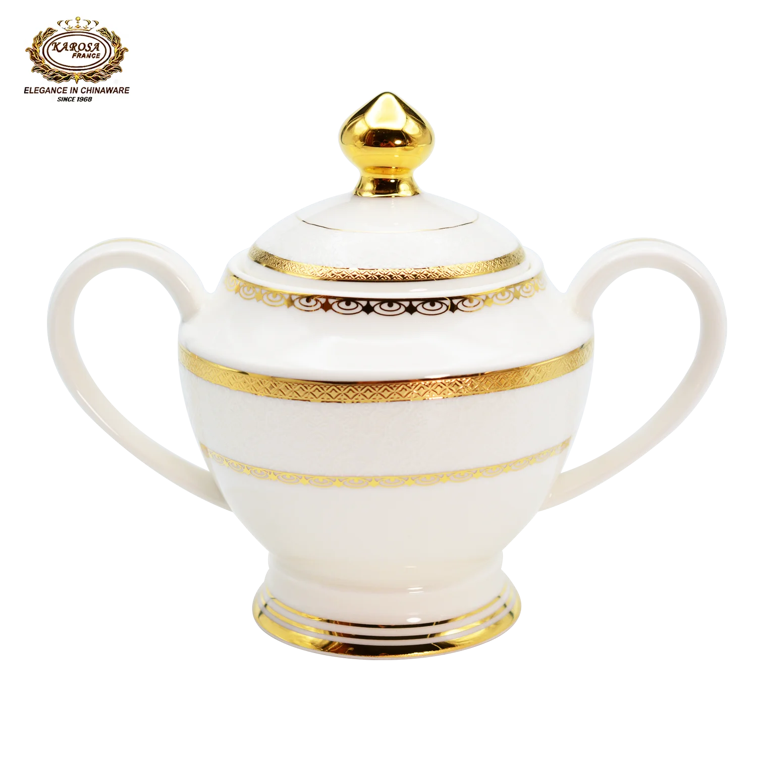 Golden Tea Set Tea Cup& Saucers Embossed Gold Decorative Porcelainware ...