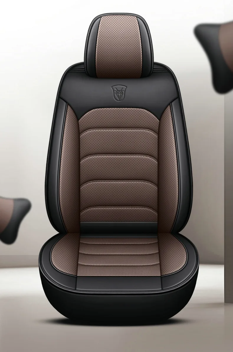 Napapi Fully Surrounded Leather Car Seat Cover Easy-Care Front Cushion for General Motors Four Seasons Modern Durable City Polo 1