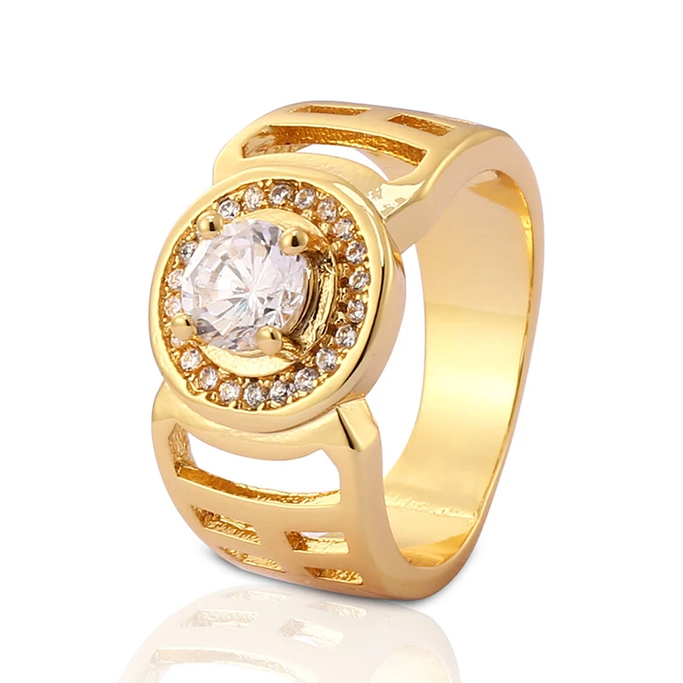 gold plated rings with diamonds