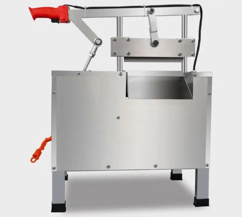 Mutton Frozen Fish Cutter Pork Ribs Hydraulic Bone Cutter Commercial Pig Trotters Guillotine Beef