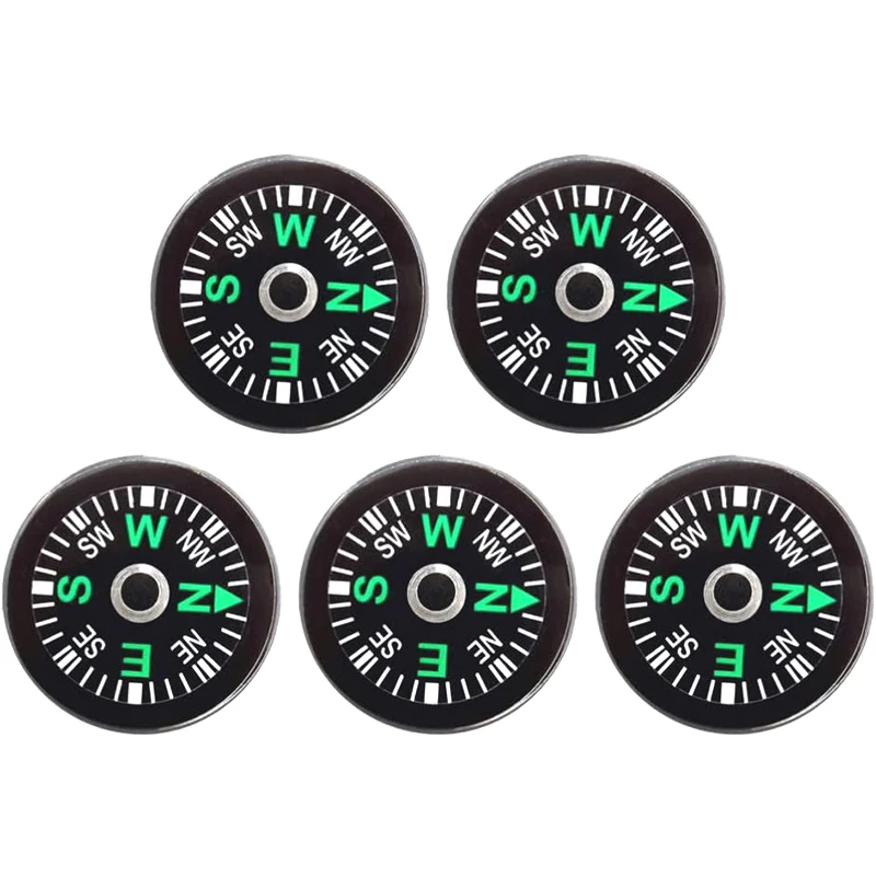 Magnetic Plastic Mini 20mm Diameter Compass for Survival Kits Camping Hiking