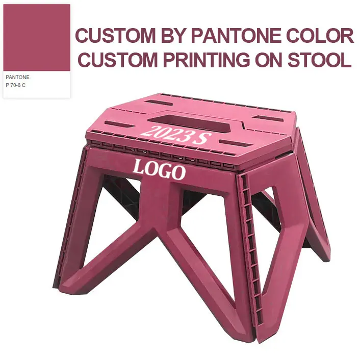 Premium Heavy Duty Folding Collapsible Camping Step Stool Plastic