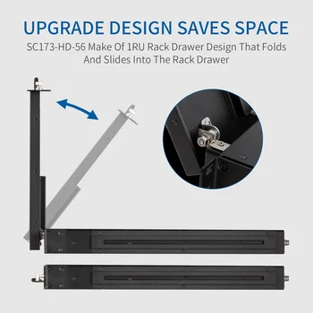 FEELWORLD SC173-HSD-56 OEM/ODM 17.3" 1RU Full HD Rack Mount Pull Out Monitor with Boot Screen Custom for Broadcasting detail image